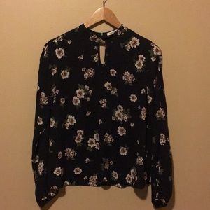 Long sleeve floral blouse, worn once